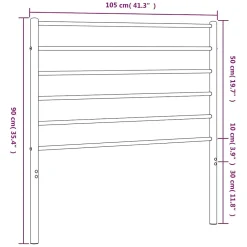 Vidaxl Tête de lit métal noir 100 cm 352348* Tête De Lit