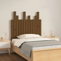 Vidaxl Tête de lit murale Marron miel 82,5x3x80 cm Bois massif de pin 824806* Tête De Lit
