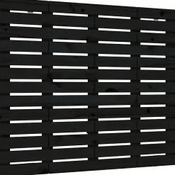 Vidaxl Tête de lit murale Noir 146x3x91,5 cm Bois massif de pin 824687* Tête De Lit