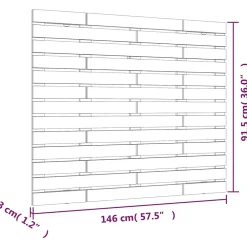 Vidaxl Tête de lit murale Noir 146x3x91,5 cm Bois massif de pin 824687* Tête De Lit