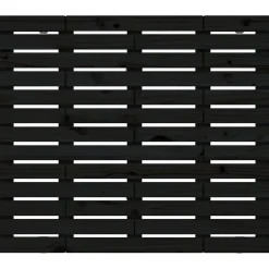 Vidaxl Tête de lit murale Noir 146x3x91,5 cm Bois massif de pin 824687* Tête De Lit