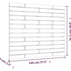 Vidaxl Tête de lit murale Noir 146x3x91,5 cm Bois massif de pin 824687* Tête De Lit