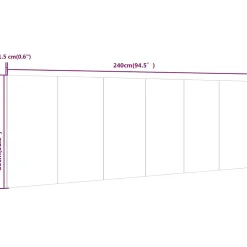 Tête de lit murale Sonoma gris 240x1,5x80 cm Bois d'ingénierie 816980><noscript><img width=