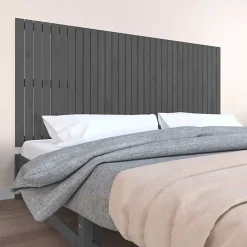 Vidaxl Tête de lit murale Gris 204x3x90 cm Bois massif de pin 824880* Tête De Lit