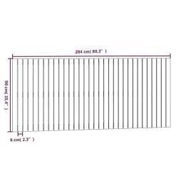 Vidaxl Tête de lit murale Gris 204x3x90 cm Bois massif de pin 824880* Tête De Lit