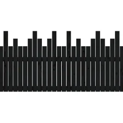 Tête de lit murale Noir 166x3x80 cm Bois massif de pin 824812><noscript><img width=