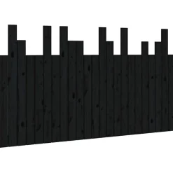 Tête de lit murale Noir 146,5x3x80 cm Bois massif de pin 824797>Vidaxl Sale