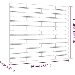 Vidaxl Tête de lit murale 96x3x91,5 cm Bois massif de pin 824673* Tête De Lit
