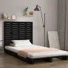 Tête de lit murale Noir 126x3x91,5 cm Bois massif de pin 824682>Vidaxl Best