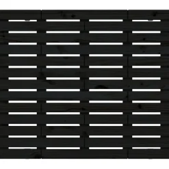 Tête de lit murale Noir 126x3x91,5 cm Bois massif de pin 824682><noscript><img width=