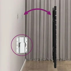 Tête de lit murale Noir 126x3x91,5 cm Bois massif de pin 824682><noscript><img width=