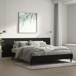 Vidaxl Tête de lit murale Noir 240x1,5x80 cm Bois d'ingénierie 811053* Tête De Lit