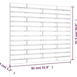 Tête de lit murale Blanc 81x3x91,5 cm Bois massif de pin 824694><noscript><img width=