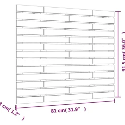Tête de lit murale Blanc 81x3x91,5 cm Bois massif de pin 824694><noscript><img width=