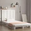 Tête de lit murale Blanc 146x3x91,5 cm Bois massif de pin 824684>Vidaxl Online