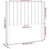 Vidaxl Tête de lit Noir 95,5x4x100 cm Bois massif de pin 818854* Tête De Lit