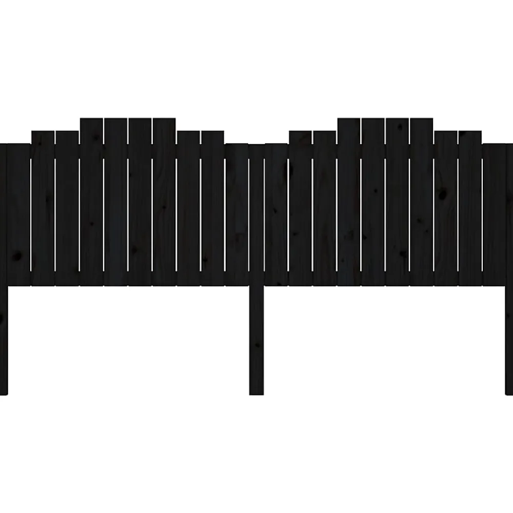 Vidaxl Tête de lit Noir 206x4x110 cm Bois massif de pin 818494* Tête De Lit