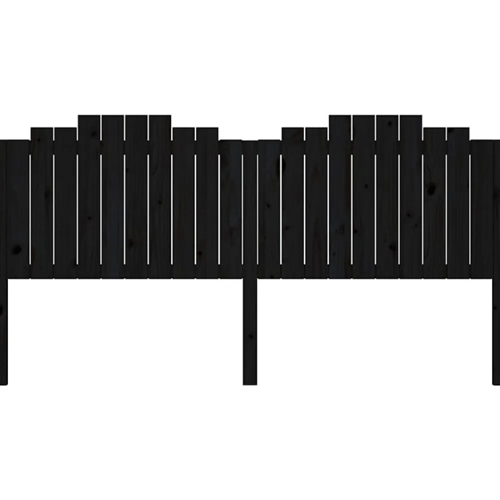 Vidaxl Tête de lit Noir 206x4x110 cm Bois massif de pin 818494* Tête De Lit