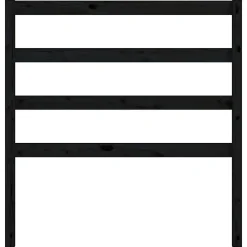Vidaxl Tête de lit Noir 95x4x100 cm Bois massif de pin822236* Tête De Lit