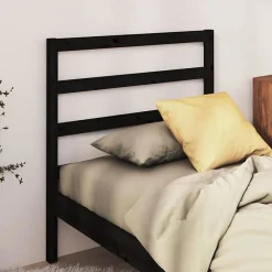 Vidaxl Tête de lit Noir 95x4x100 cm Bois massif de pin822236* Tête De Lit