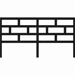 Vidaxl Tête de lit Noir, 206x4x100 cm Bois massif de pin* Tête De Lit