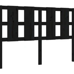Vidaxl Tête de lit Noir 145,5x4x100 cm Bois massif de pin 817994* Tête De Lit