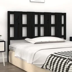 Vidaxl Tête de lit Noir 145,5x4x100 cm Bois massif de pin 817994* Tête De Lit