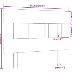 Tête de lit Noir 103,5x3x81 cm Bois massif de pin 819109><noscript><img width=