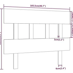 Tête de lit Noir 103,5x3x81 cm Bois massif de pin 819109><noscript><img width=