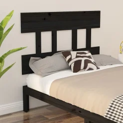 Tête de lit Noir 103,5x3x81 cm Bois massif de pin 819109><noscript><img width=