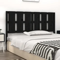 Tête de lit Noir 155,5x4x100 cm Bois massif de pin 817999><noscript><img width=
