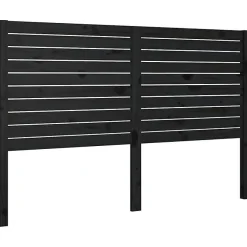 Tête de lit Noir 141x4x100 cm Bois massif de pin 819019>Vidaxl Clearance