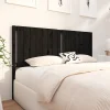 Vidaxl Tête de lit Noir 165,5x4x100 cm Bois massif de pin 818884* Tête De Lit