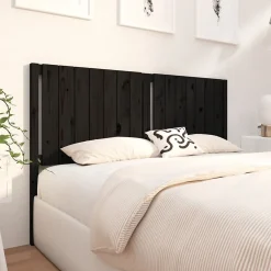 Vidaxl Tête de lit Noir 165,5x4x100 cm Bois massif de pin 818884* Tête De Lit