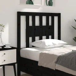 Vidaxl Tête de lit Noir 81x4x100 cm Bois massif de pin 818649* Tête De Lit