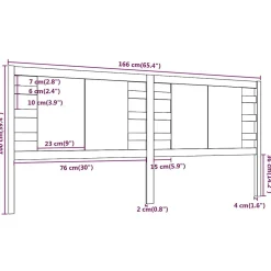 Vidaxl Tête de lit Noir 166x4x100 cm Bois massif de pin 818784* Tête De Lit