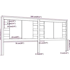 Vidaxl Tête de lit Noir 166x4x100 cm Bois massif de pin 818784* Tête De Lit