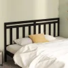 Vidaxl Tête de lit Noir 206x4x100 cm Bois massif de pin 814118* Tête De Lit