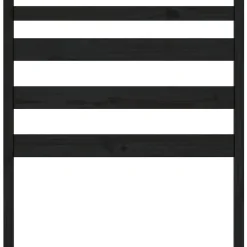 Tête de lit Noir 96x4x100 cm Bois massif de pin 818404><noscript><img width=