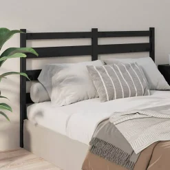 Vidaxl Tête de lit Noir 126x4x100 cm Bois massif de pin 818414* Tête De Lit