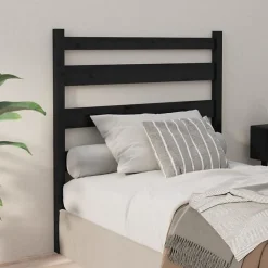 Tête de lit Noir 81x4x100 cm Bois massif de pin 818399>Vidaxl Sale