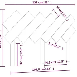 Vidaxl Tête de lit Noir 132x3x81 cm Bois massif de pin 819219* Tête De Lit