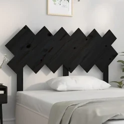 Vidaxl Tête de lit Noir 132x3x81 cm Bois massif de pin 819219* Tête De Lit