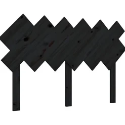 Vidaxl Tête de lit Noir 132x3x81 cm Bois massif de pin 819219* Tête De Lit