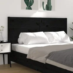 Vidaxl Tête de lit Noir 206x4x100 cm Bois massif de pin 818744* Tête De Lit