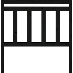Tête de lit Noir 96x4x100 cm Bois massif de pin><noscript><img width=