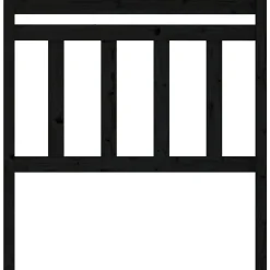 Tête de lit Noir 96x4x100 cm Bois massif de pin><noscript><img width=