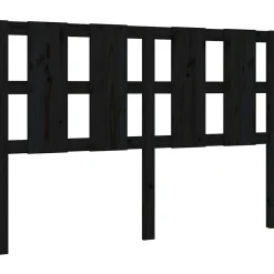 Tête de lit Noir 125,5x4x100 cm Bois massif de pin 817984>Vidaxl Outlet