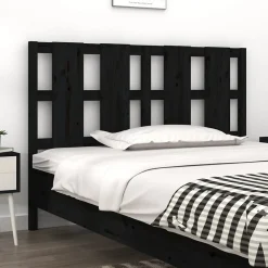 Tête de lit Noir 125,5x4x100 cm Bois massif de pin 817984>Vidaxl Outlet