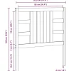 Vidaxl Tête de lit Noir 96x4x100 cm Bois massif de pin 817824* Tête De Lit